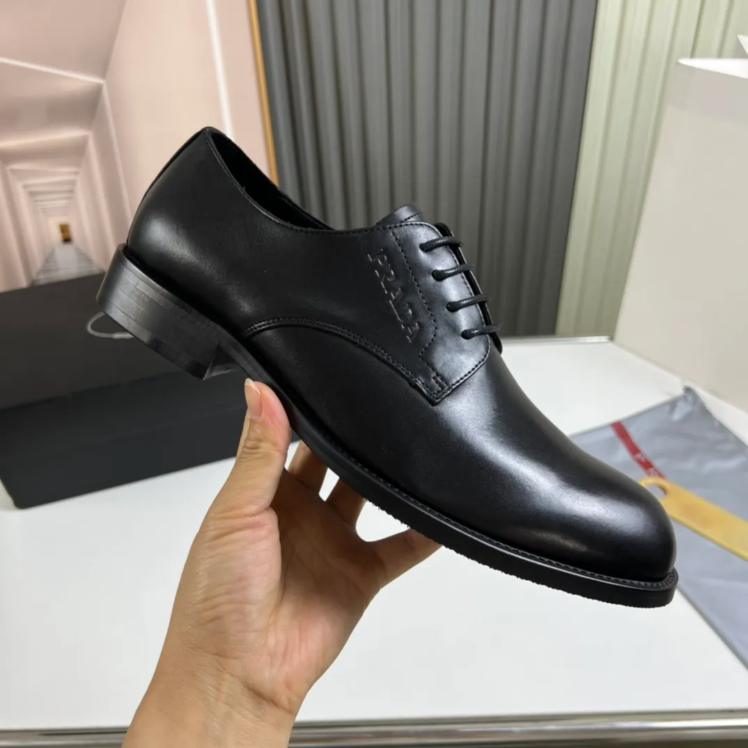 Men's shoes 💰520💰 Prada.PRADA men's business casual leather shoes, 1:1 shipment ⬆️Luxurious and noble 👞All imported original brand leather materials, just to create a more comfortable wearing experience, upper: original cowhide ➕Imported full cow lining, original outsole ✔️36-45 (45 non-returnable)